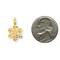 10K Yellow Gold Snowflake Charm Jewelry FindingKing 20 X 22mm